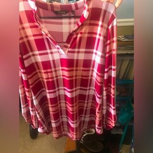 Red Plaid Blouse